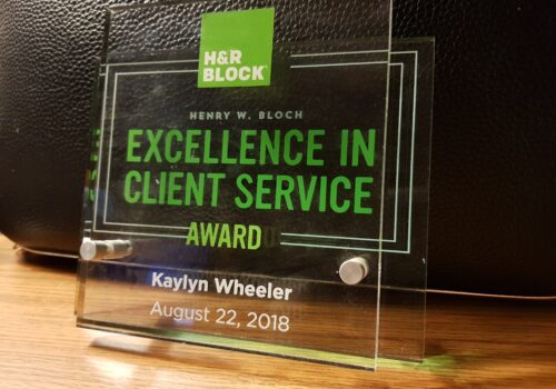 kaylyn wheeler August 22, 2018 Henry W. Bloch Excellence in Client Service Award