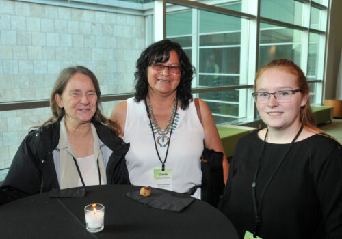 photograph of me, Kaylyn and a few other award winners