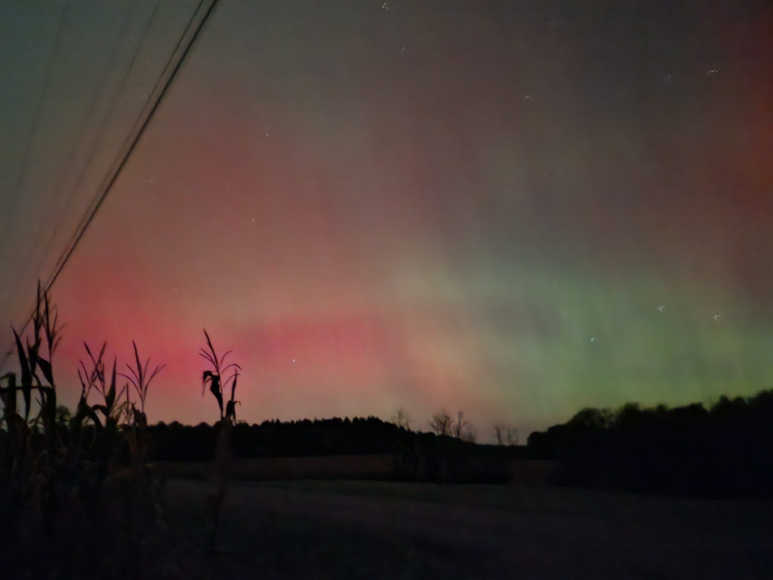 northern lights in the sky in PA